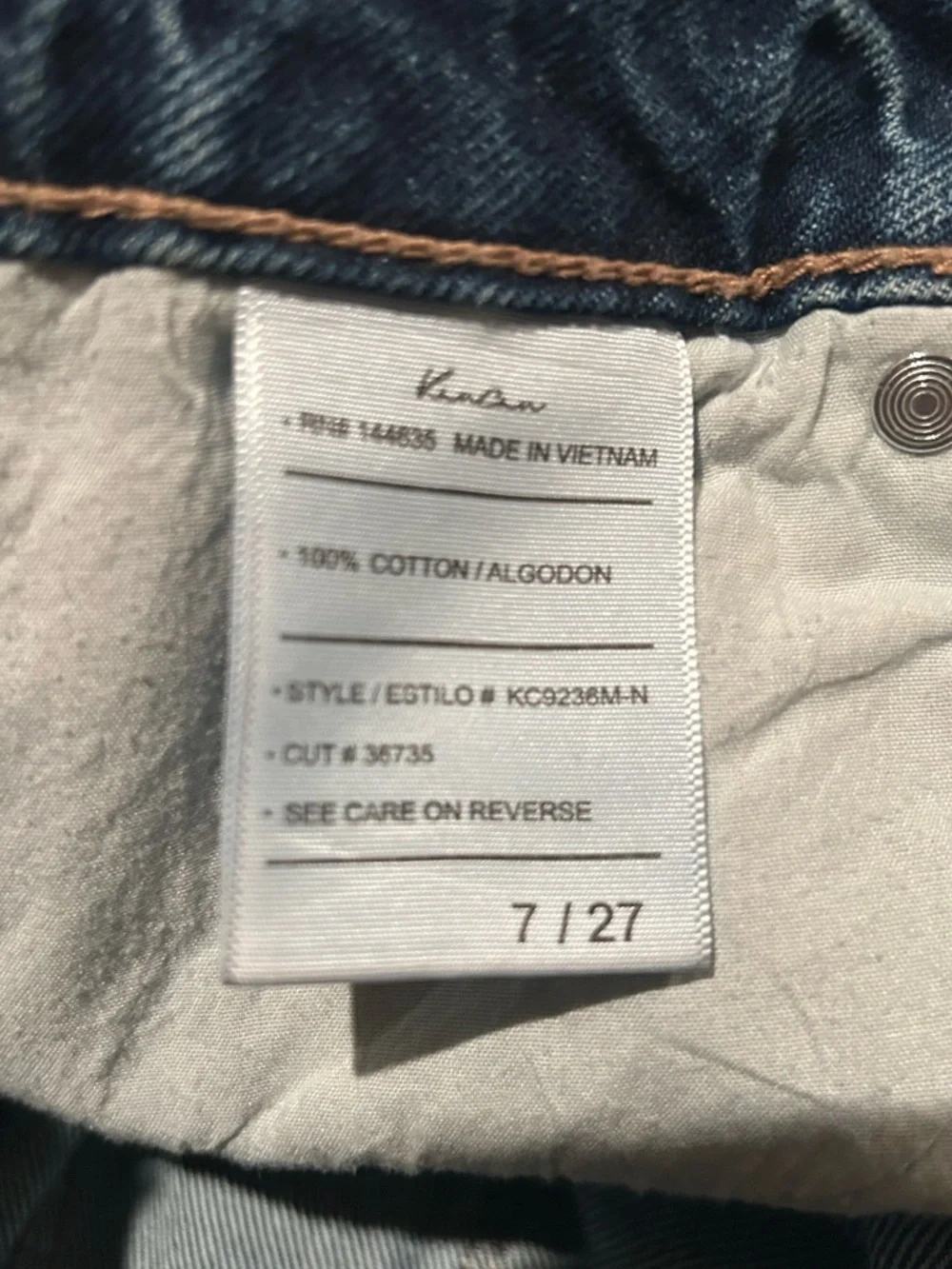 KanCan High Rise Roll Cuff Denim Shorts 7/27 - Picture 7 of 9